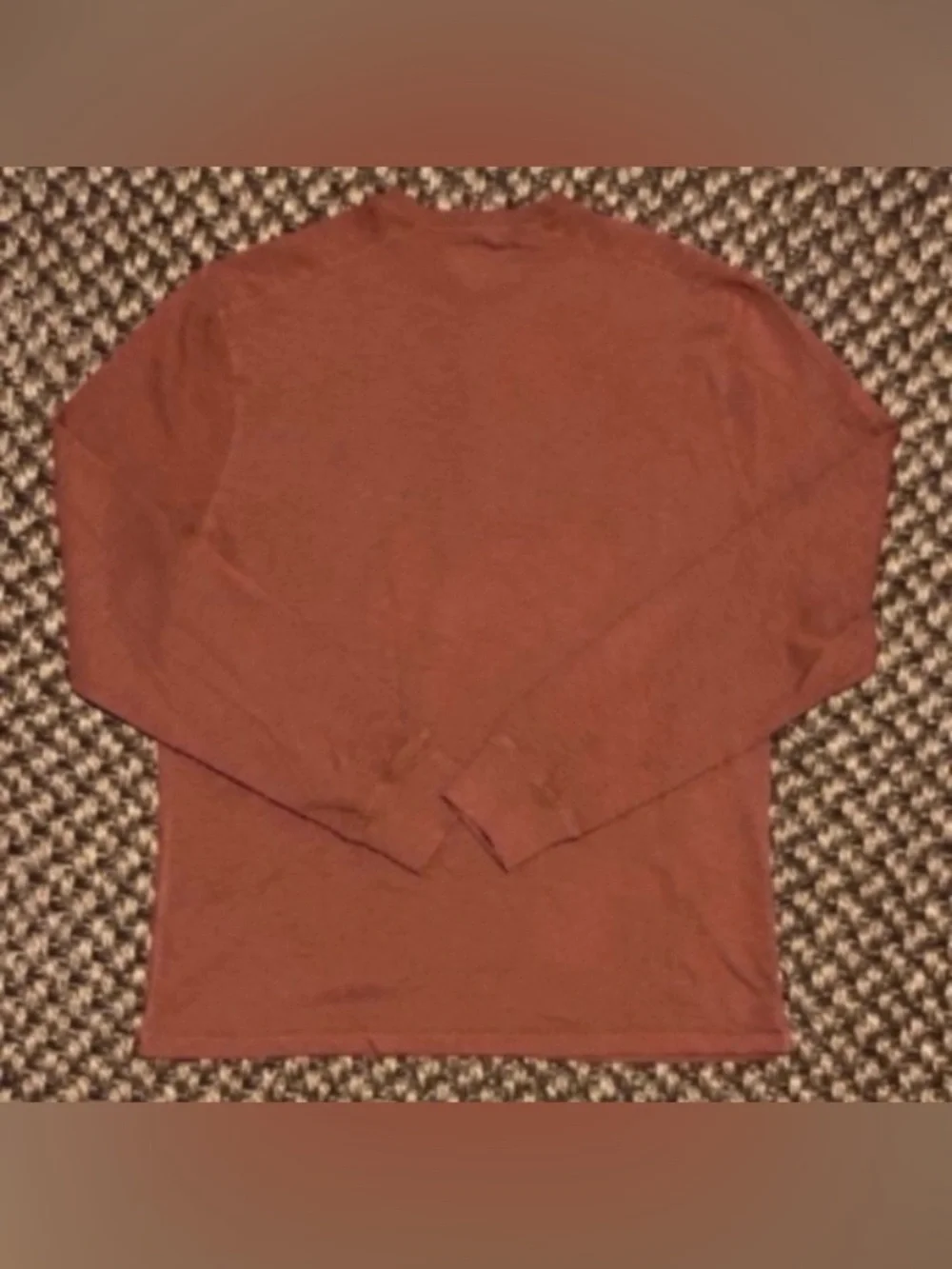 J. Crew Men's Long-Sleeve Henley in Rust